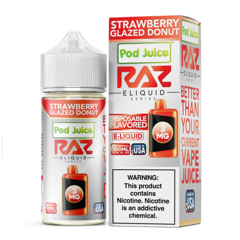 strawberry glazed donut | pod juice x raz e juice 100ml