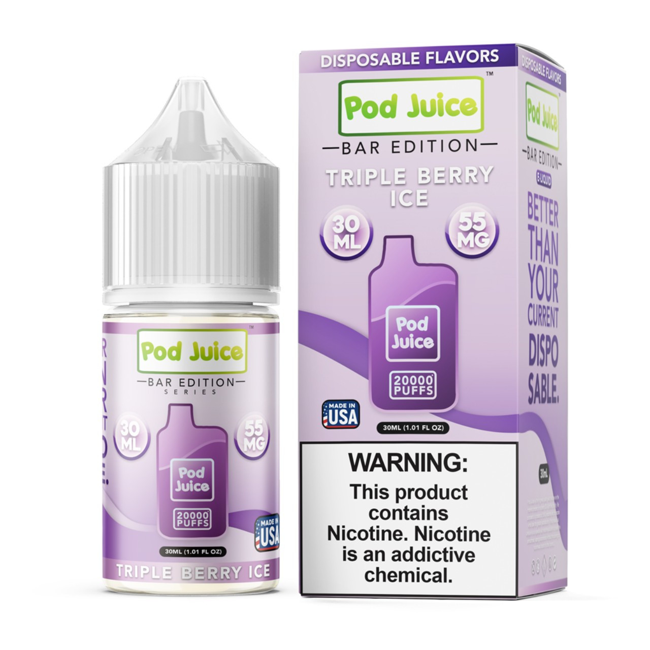 Triple Berry Ice – Pod Juice Sal 30ml - PJ5000 Series