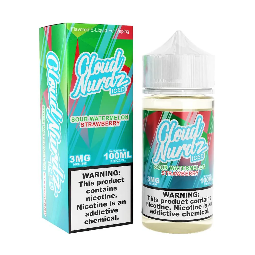 Cloud Nurdz - Iced Sour Watermelon Strawberry - 100ml