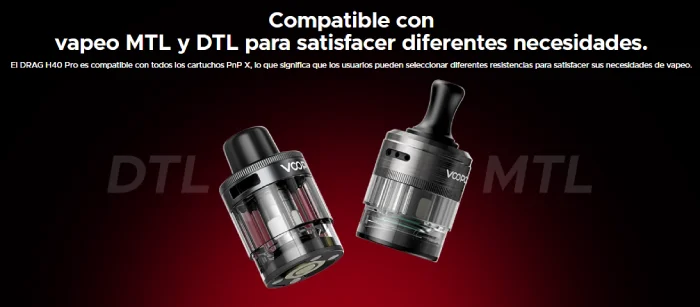 VooPoo DRAG H40 Pro resistencias PnP X 0.3 y 0.45 ohm