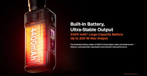 VOOPOO DRAG 6 batería integrada de 4400 mAh