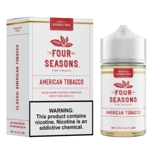 Four Seasons American Tobacco 60ml Freebase, líquido de tabaco americano clásico