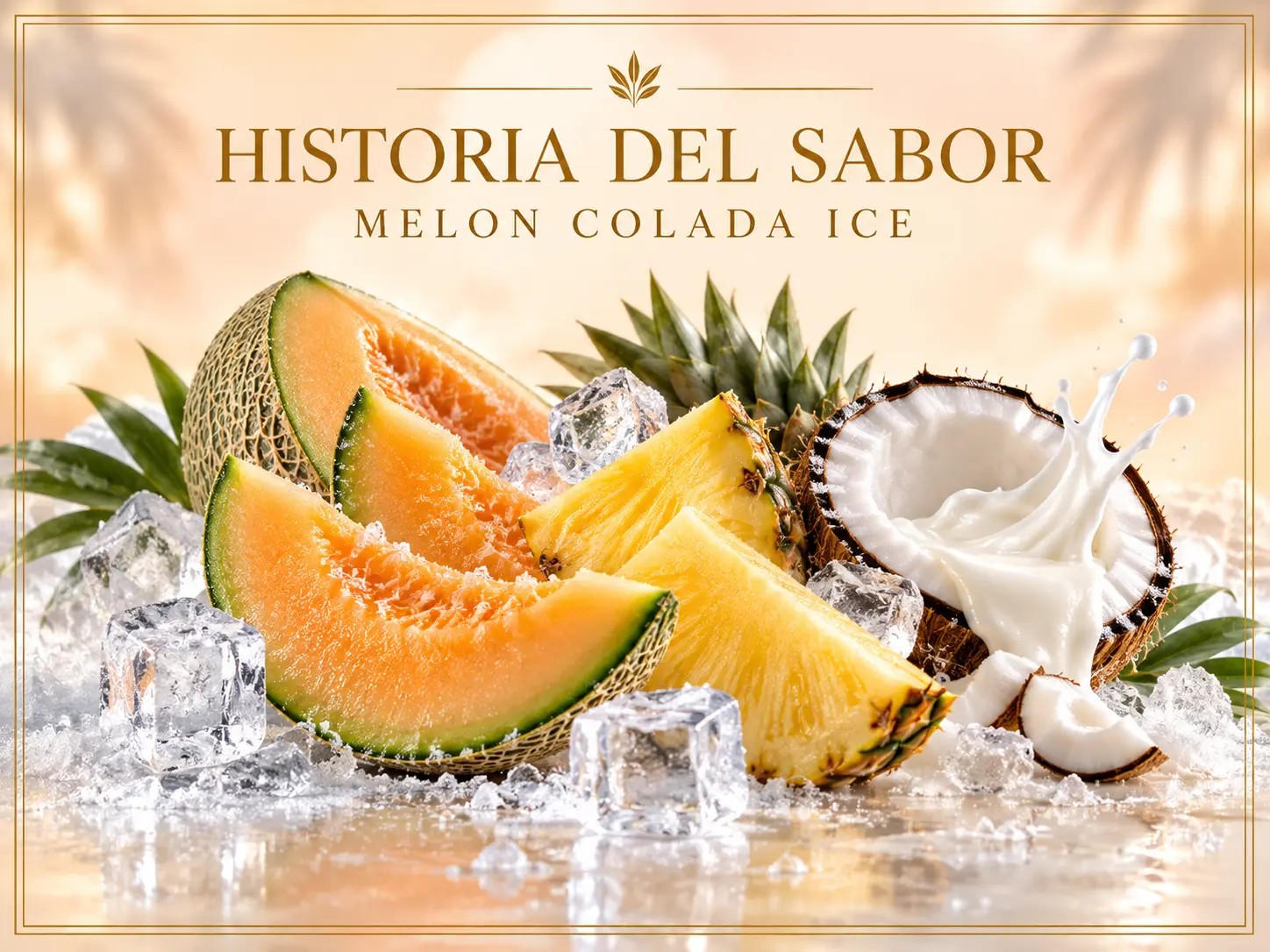 Melón, piña, coco y hielo para Melon Colada Ice de Ice Monster