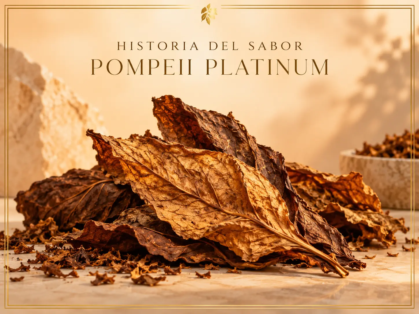 Hojas de tabaco natural seco para Pompeii Platinum de Bombo