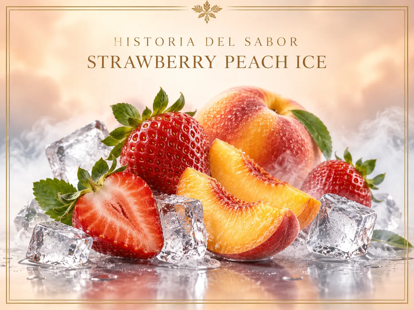 Fresa, durazno y hielo para Strawberry Peach Ice de Kings Crest