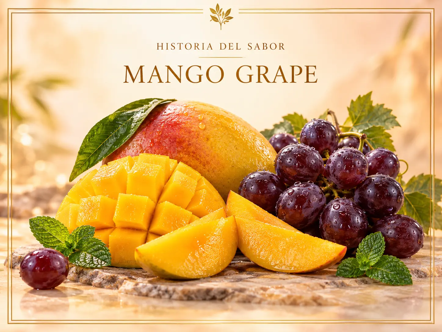 Mango, uva y menta suave para Mango Grape de Nasty Juice
