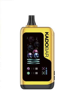 Kado Bar Flavor Adjust 40K Juicy Mango y Just Mint: dispositivo amarillo y pantalla de ajustes