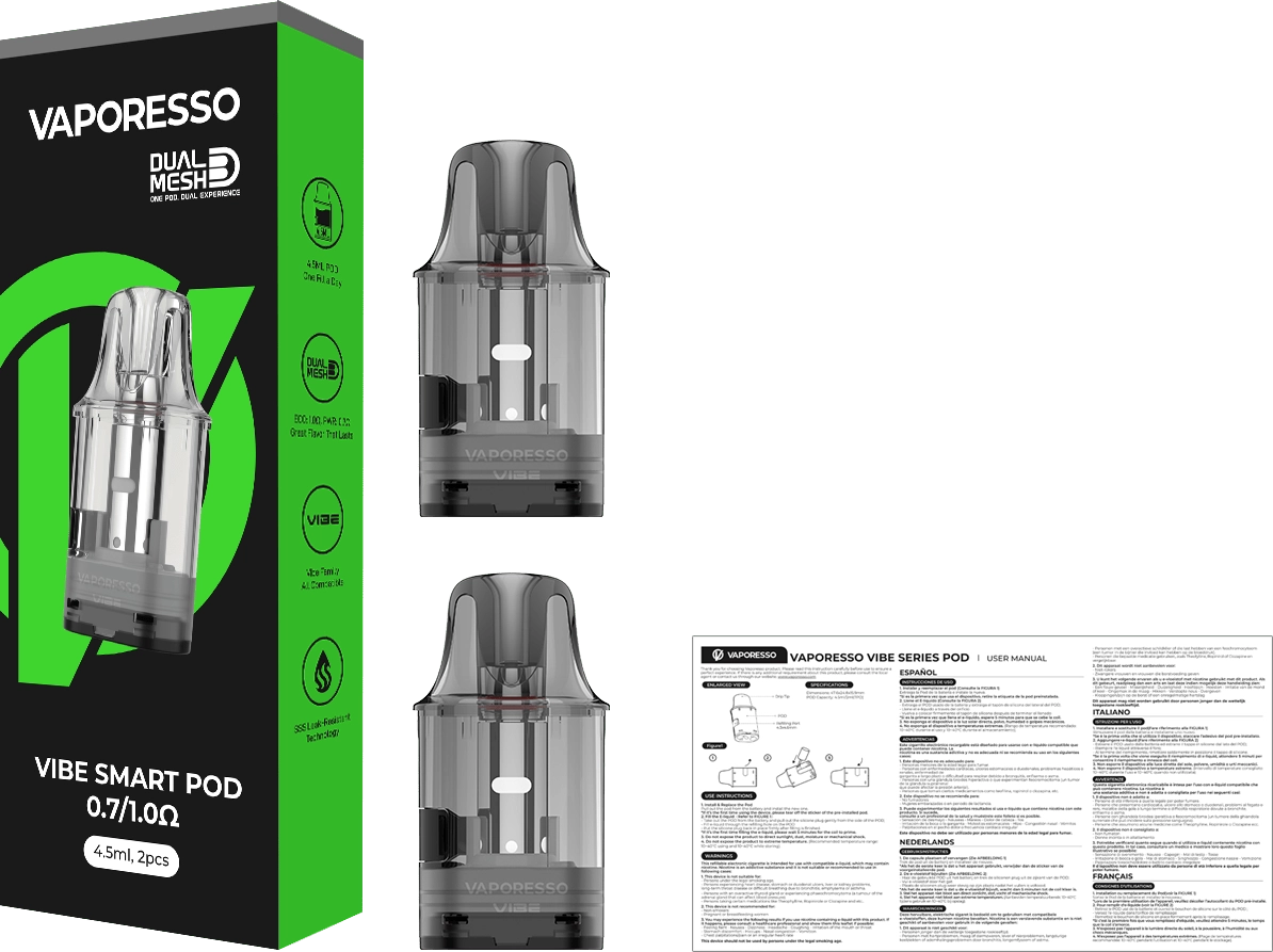 Vaporesso VIBE Smart Pod 0.7 1.0 ohm paquete de 2