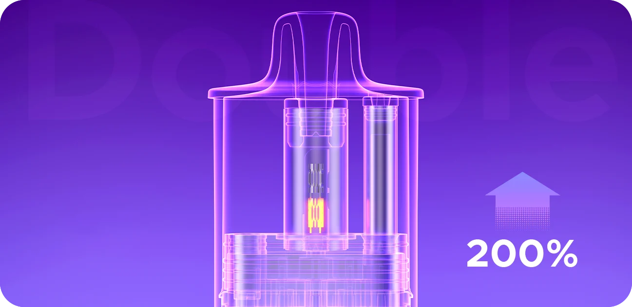 Tecnología Dual Mesh con malla superior e inferior del VOOPOO VRIZZ 2