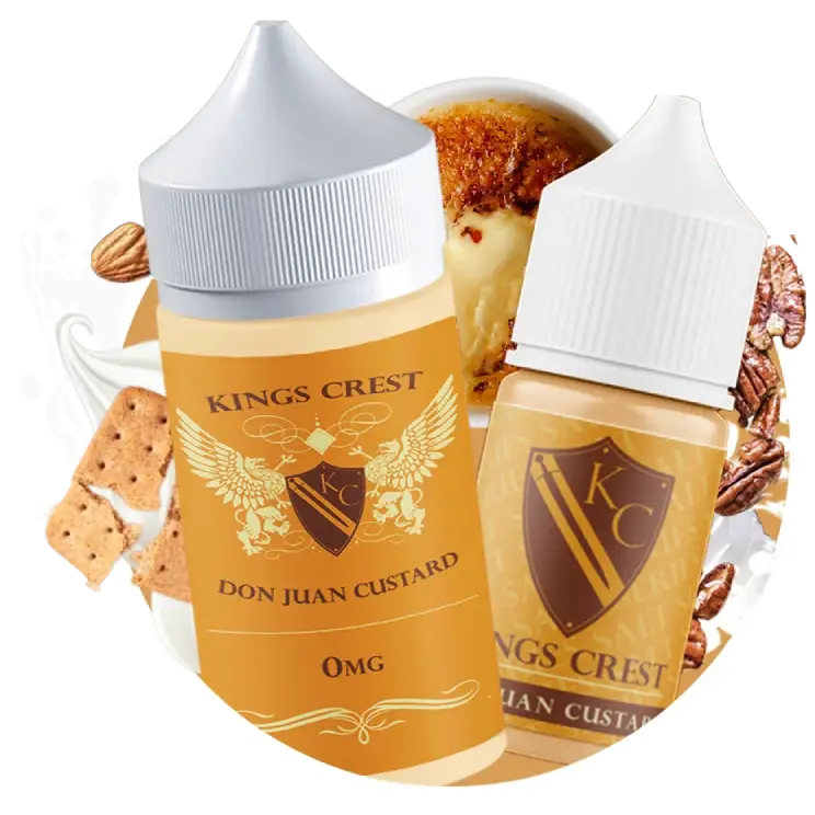 King's Crest Don Juan Custard 30 ml, sales de nicotina 35 mg y 50 mg