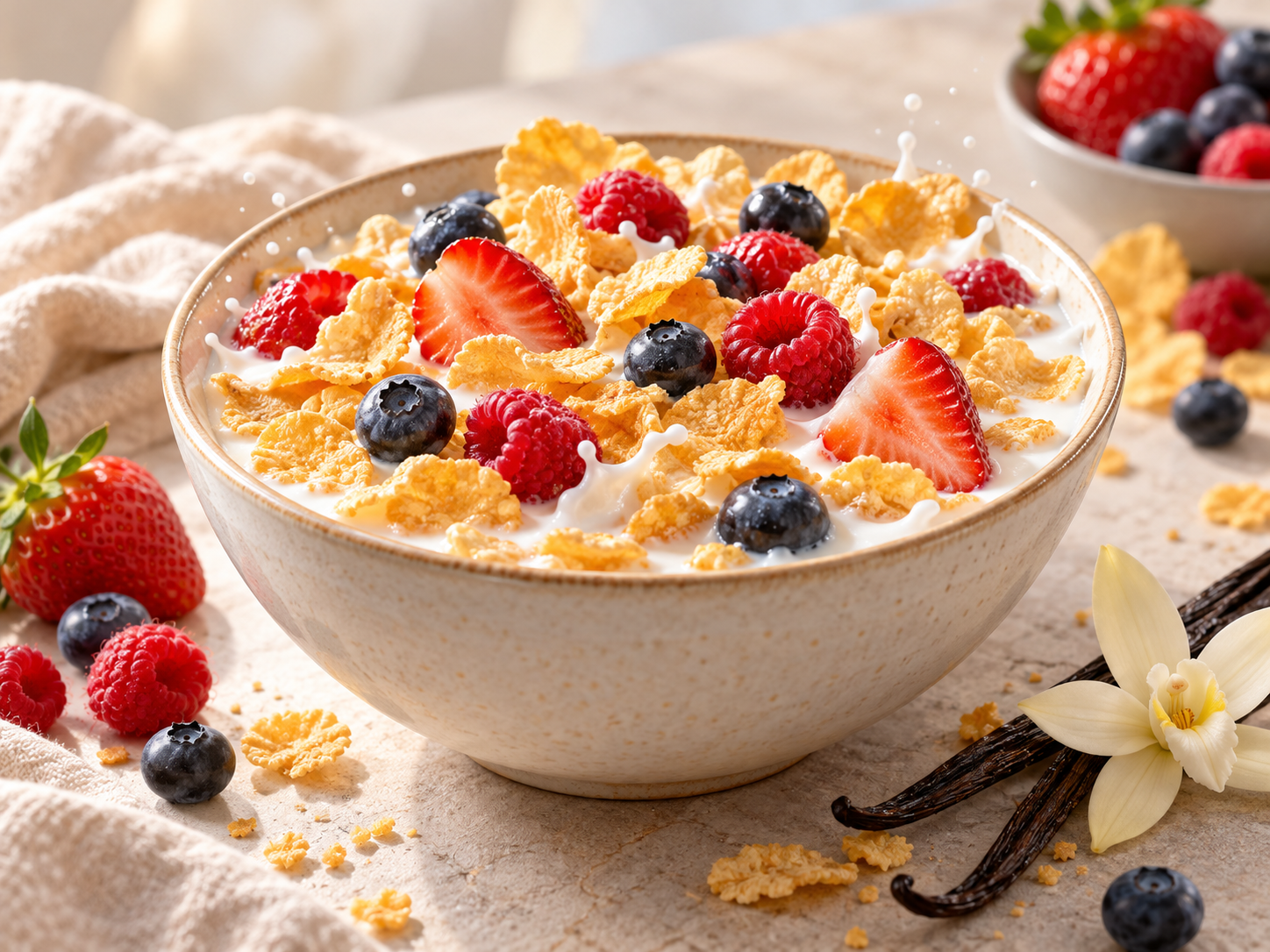 Historia del sabor Fruision Spoonful: cereal con leche, frutos rojos y vainilla