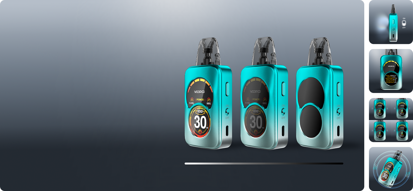 VOOPOO ARGUS A control de pantalla y luces